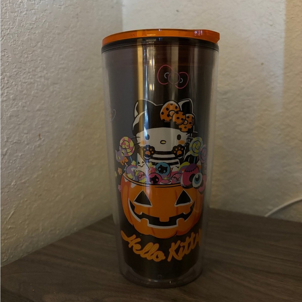 Hello Kitty Orange and Black Halloween Tumbler 2023